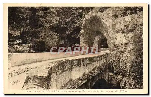 Cartes postales Les Grands Goulets Le Pont et les Tunnels de la vernaison