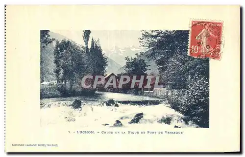 Cartes postales Luchon Chute De La Pique Et Pomt De Vennasque