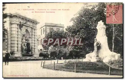 Cartes postales Toulouse Fontaine Du Jardin Des Plantes Et Monuments Silvestre