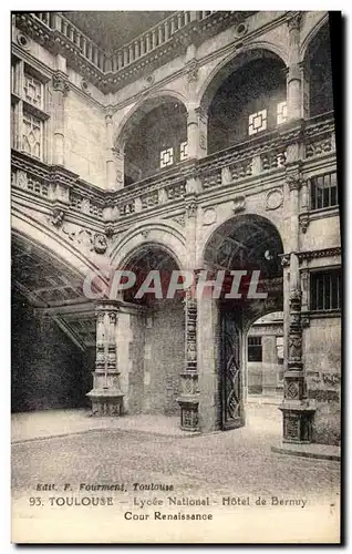 Ansichtskarte AK Toulouse Lycee National Hotel de Bernuy Cour Renaissance