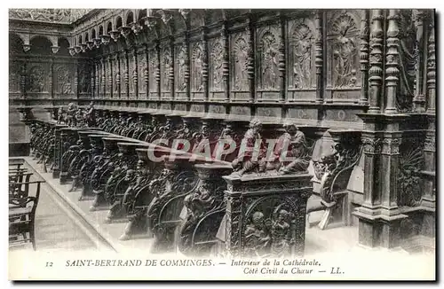 Cartes postales Saint Bertrand De Comminges Interieur de la cathedrale cote civil du choeur
