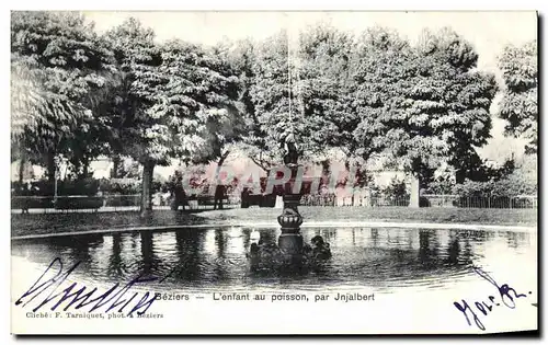 Cartes postales Beziers L enfant Au poisson Par Injalbert