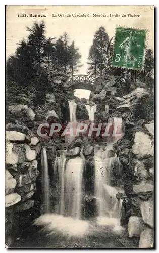 Ansichtskarte AK Rennes La Grande Cascade du Nouveau Jardin du Thabor