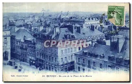 Ansichtskarte AK Rennes Un Coin de La Place de La Mairie