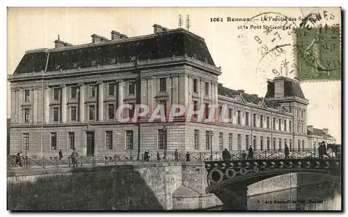 Cartes postales Rennes La Faculte des Sciences Et Le Pont St Georges Universite