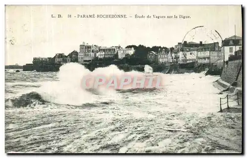 Cartes postales Parame Rochebonne Etude de Vagues Sur La Digue