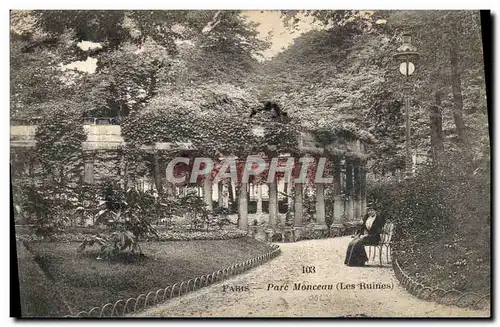 Ansichtskarte AK Paris Parc Monceau Les Ruines