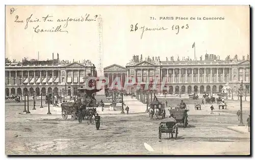 Cartes postales Paris Place de la Concorde