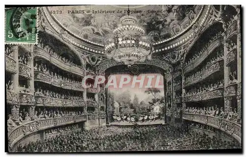 Cartes postales Paris Interieur de l Opera Grande salle