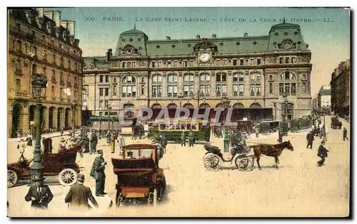 Cartes postales Paris La Gare Saint Lazare Cote de la Cour de Havre