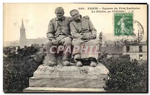 Ansichtskarte AK Paris Square du Pere Lachaise Le Declin par Steiner