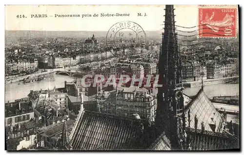 Cartes postales Paris Panorama Pris de Notre Dame