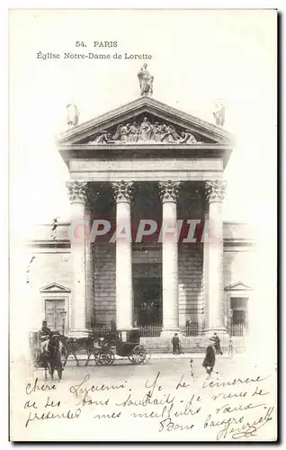 Cartes postales Paris Eglise Notre Dame de Lorette