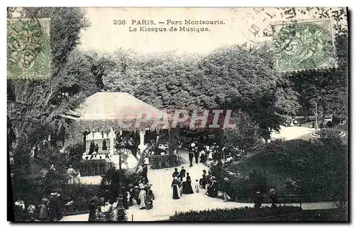 Cartes postales Paris Parc Montsouris Le Kiosque de Musique