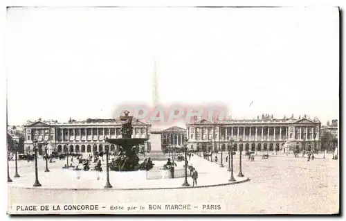 Ansichtskarte AK Place de la Concorde Edite par le Bon Marche Paris