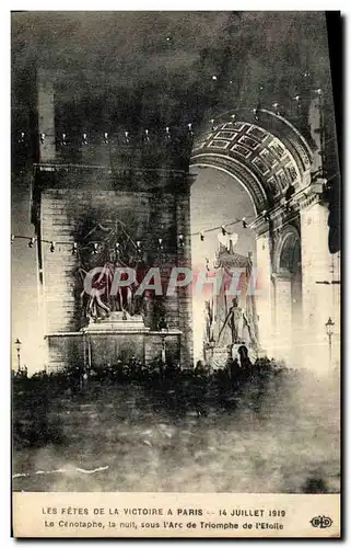 Cartes postales Les Fetes de la Victoire a Paris 14 juillet 1919 Le Cenotaphe