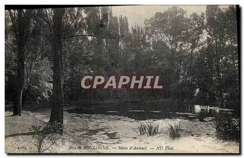 Cartes postales Bais de Boulogne Mare d Auteuil