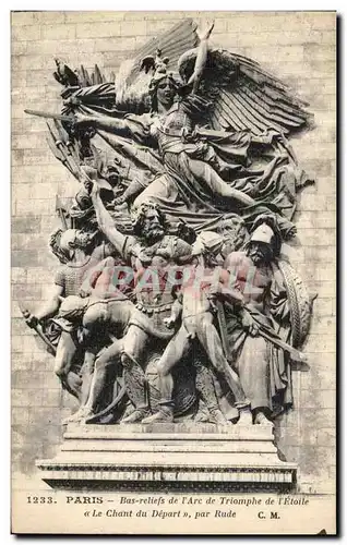 Ansichtskarte AK Paris Bas Reliefs de l Arc de Triomphe de l Etoile le Chant du Depart par Rude