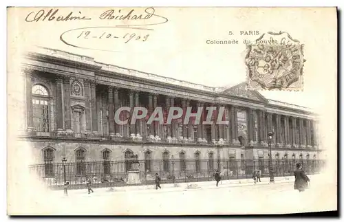 Ansichtskarte AK Paris Colonnade du Louvre