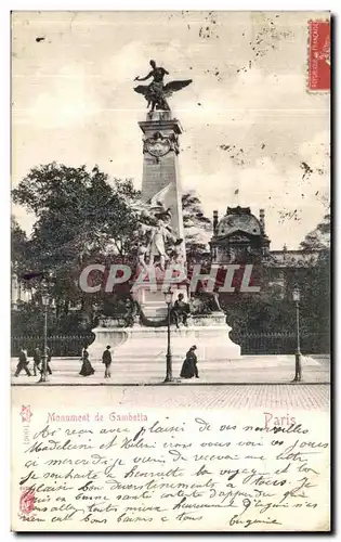 Cartes postales Monument de Gambetta Paris