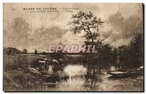 Cartes postales Musee Du Louvre Ecole Francaise Jules Dupre L Etang