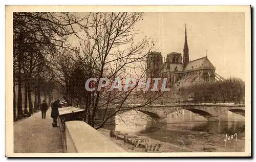 Ansichtskarte AK Paris Notre Dame Vue du Quai de la Tournelle