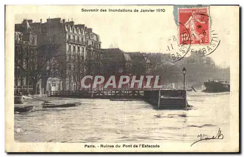 Cartes postales Paris Ruines du Pont de l Estacade