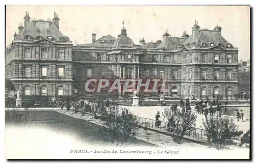 Cartes postales Paris Jardin Du luxembourg Le senat