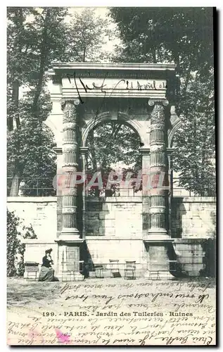 Ansichtskarte AK Paris Jardin des Tuileries Ruines