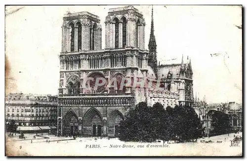 Cartes postales Paris Notre Dame Vue D ensemble