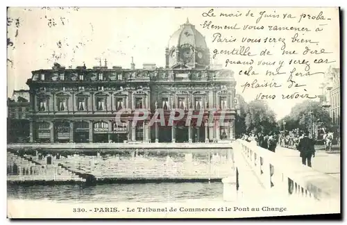 Cartes postales Paris Le Tribunal de Commerce et le Pont au Change