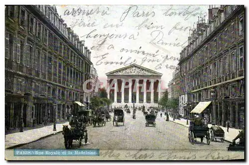 Cartes postales Paris Rue Royaie et la Madeleine