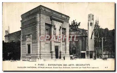 Ansichtskarte AK Paris Exposition Internationale Des Arts Decoratifs 1925 Pavillon national d Italie