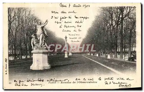 Cartes postales Paris Avenue de l Observatoire