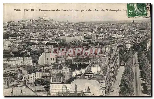 Ansichtskarte AK Paris Panorama du Sacre Coeur Pris de l Arc de Triomphe