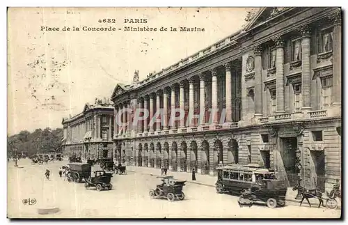 Ansichtskarte AK Paris Place de la Concorde Ministere de la Marine