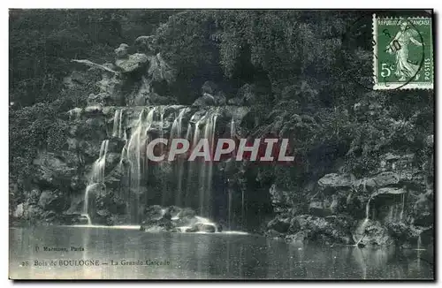 Ansichtskarte AK Bois de Boulogne La Grande Cascade