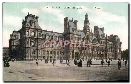 Cartes postales Paris Hotel de Ville