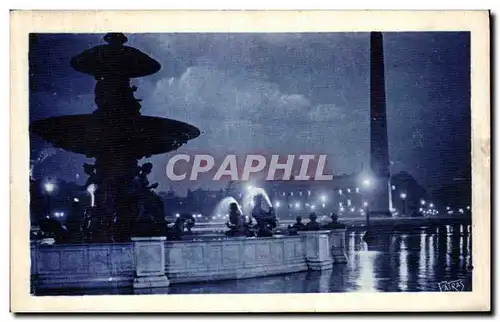 Cartes postales Paris La Nuit Paris by Night Place de la Concorde