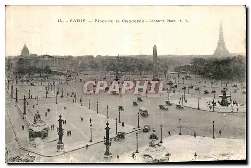 Ansichtskarte AK Paris Place de la Concorde Tour Eiffel