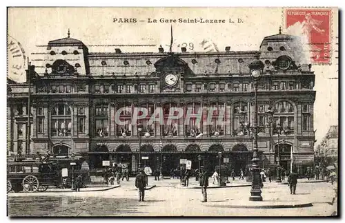 Cartes postales Paris La Gare Saint Lazare