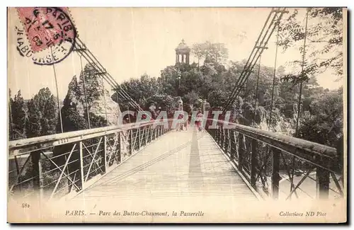 Ansichtskarte AK Paris Parc des Buttes Chaumont La Passerelle