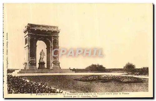 Ansichtskarte AK Proyart Le Monument eleve aux Enfants de Proyart morts pour la France Militaria