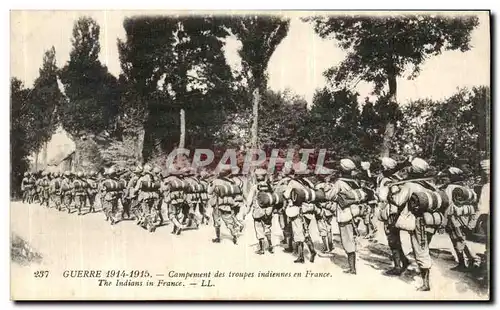 Cartes postales Campement des troups indiennes en france Militaria