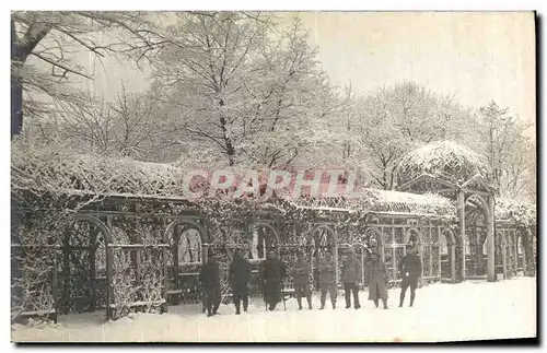 CARTE PHOTO Soldats dans la neige Militaria