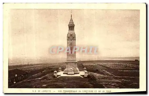 Ansichtskarte AK N D de Lorette Vue panoramique du cimetiere et de la tour