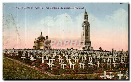 Ansichtskarte AK N D de Lorette Vue generale du Cimetiere National