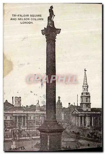 Cartes postales Trafalgar Square And Nelson Column London