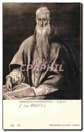 Cartes postales Domenico Theotocopuli St Jerome London National Gallery