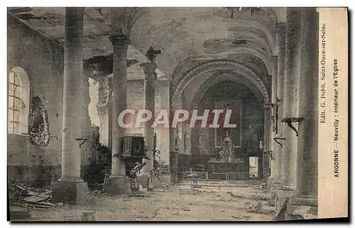 Ansichtskarte AK Argonne Neuvvilly Interieur de l Eglise